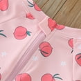 thumbnail image 4 of Summer Toddler Boys Girls Long Sleeve Cartoon Peach Prints Swimwear Beach Onesie Girls Swimsuits Size 14 16 Girl Size 12 Swim Suit Size 3 Bathing Suit Girls Big Girls Swimsuit Cow Swimsuit with Shorts, 4 of 7