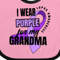 thumbnail image 4 of Inktastic I Wear Purple for My Grandma Lupus Awareness Boys or Girls Baby Bib, 4 of 4