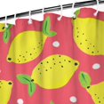 thumbnail image 4 of I Love Lemons Shower Curtain 72x84 for Bathroom, Summer Yellow Floral Fruit Design, Quick-Dry Polyester Fabric with Hooks, Retro Modern Style, 4 of 5