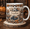 Black, variant on Fall Farmhouse Mug Personalized Thanksgiving 2D Printed 3D Effect Coffee Cup
