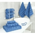 thumbnail image 6 of American Soft Linen Turkish 6 Piece Towel Set, 100% Cotton Premium Soft Bathroom Towels, Electric Blue, 6 of 9