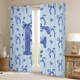 thumbnail image 2 of Castle Fairy Bow Knot Personalized Initial F Black Out Curtains for Children Teens,Dreamy Princess Curtains Pack Of 2 (42X63 Each),Love Heart Print Bedroom Curtains,Breathable Home Decor, 2 of 6