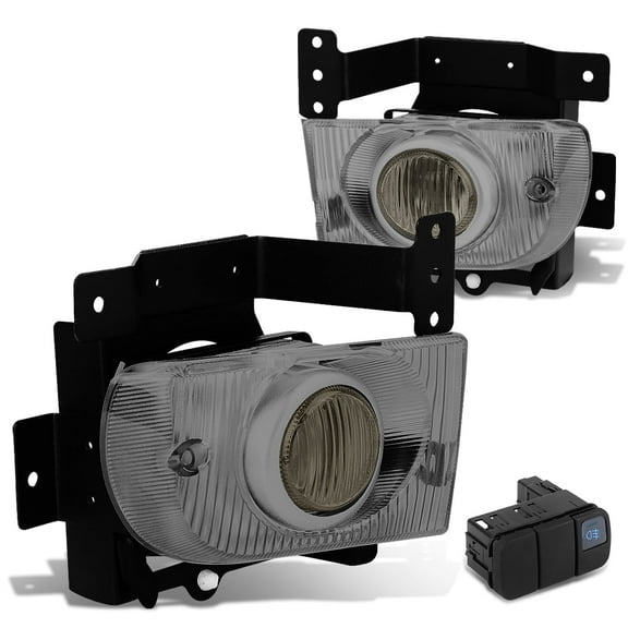 DNA Motoring For 92-95 Honda Civic EG8 EH9 Sedan Smoked Lens Fog Light Lamps W/Bezel Switch Wiring