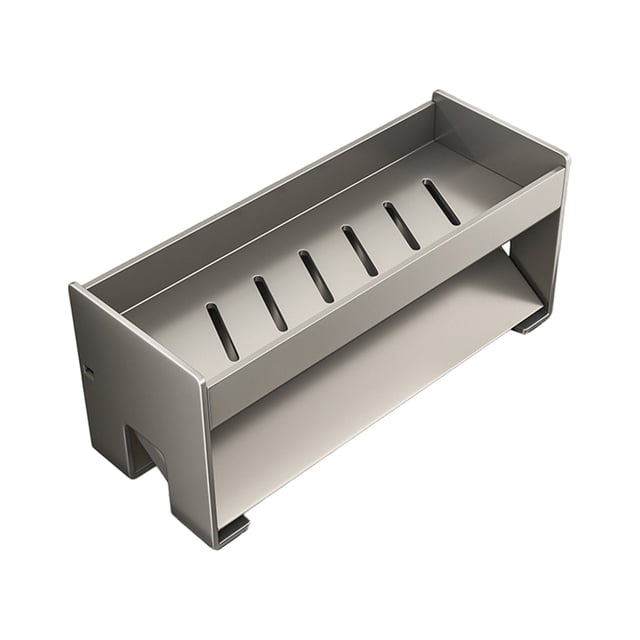 Kitchen Sink Organizer, Stainless Steel Sink Caddy, Multipurpose Countertop Sponge Holder and Dishcloth Drying Rack, Compact Sink-Side Storage for Kitchen Cleaning Supplies