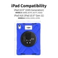 thumbnail image 2 of CODi Rugged Case for iPad 11" (A16) and iPad 10.9" 10th Generation with Integrated Screen Protector, Rotating Kickstand, Hand Strap, Shoulder Strap, Blue, 2 of 7