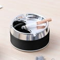 thumbnail image 6 of Stainless Steel Ash Tray with Lid Smokeless Ashtray Round PP Ashtray Windproof Ash Tray Outdoors Cigar Ashtrays for Outdoors Patio Home Office Cigar Ashtray Rotary Seal Cigar Ash Tray Car Ashtray C, 6 of 9