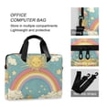 thumbnail image 4 of FORMRS 16" Laptop Bag Carrying Sleeve Case with Handle Travel Shoulder Briefcase, Retro Beige Rainbow, 4 of 8