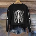 thumbnail image 4 of Oversized Halloween Sweatshirt Womens Crew Neck Casual Cute Printed Shirts Lightweight Loose Fit Long Sleeve Vintage Tops, 4 of 6