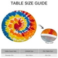 thumbnail image 6 of Vibrant Tie Dye Spiral Round Fitted Tablecloth with Elastic Edge,Dining Table Cover Waterproof,Outdoor Round Tablecloth for Camping,Dining,Indoor and Outdoor, 6 of 7