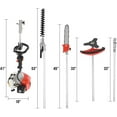 thumbnail image 5 of 2-Stroke Weed Eater, 52cc Gas Weed Wacker 5 in 1 Gas String Trimmer Multi Functional Garden Trimming Tools with Rubber Handle & Shoulder Strap Brush Cutter for Lawn, Garden and Yard, 5 of 7