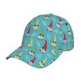 thumbnail image 1 of Balery Gnomes Holding Fruits Gorra de béisbol de tamaño ajustable para correr, entrenar y actividades al aire libre. Gorra de papá para todas las estaciones., 1 of 6