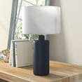 thumbnail image 3 of Evelyn&Zoe 25" Contemporary Ceramic Table Lamp with White Drum Linen Shade, 3 of 7