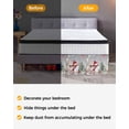 thumbnail image 2 of Gray Snowman Christmas Bed Skirt Queen Size 16 Inch Drop, Wrap Around Bed Skirts, Xmas Tree Coastal Snowflake Starfish Elastic Bedskirt Pleated Bed Frame Cover Luxurious Dust Ruffle for Queen Bed, 2 of 6