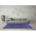 thumbnail image 3 of Ahgly Company Indoor Square Persian Blue Traditional Area Rugs, 5' Square, 3 of 4