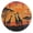 Gold, variant on Round Art Wall Clock Vintage Oil Painting Texture Decorative Clock Gold Pointer, Multi-Purpose Desktop & Hanging Creative Decor Clock for Home Living Room Sunset Giraffes