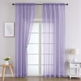 thumbnail image 2 of OVZME Lavender Sheer Curtains 120" Extra Long 2 Panels Set for Living Room & Bedroom, Premium Lightweight Voile Sheer Drapes with Rod Pocket - Each Panel 59" Wide x 120" Length, Lavender, 2 of 9