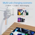 thumbnail image 4 of QJUHUNG Portable 7-in-1 Multi-Plug Outlet Extender With 3 Wide AC Outlets  2 USB-A Ports And 2 USB-C Ports, 4 of 7