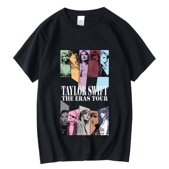 Camiseta de Taylor The Eras Tour World Tour para mujer, camiseta de manga corta para parejas, camisetas de Hip Hop para hombres y mujeres, camisetas de moda 2023