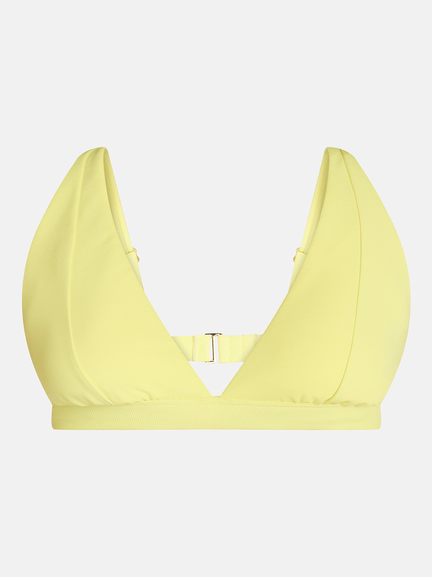Time and Tru Women's and Women's Plus Ribbed Tall Triangle Bikini Top, Sizes XS-3X