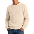 thumbnail image 2 of ZBSOKO Crew Neck Sweater for Boys Solid Color Classic Knit Pullover Long Sleeve Regular Fit Basic Tops Casual Fall Winter Clothes, 2 of 7