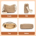thumbnail image 3 of Bolso bandolera Herald con forma de bolsillo con forma de pajita para mujer, tamaño pequeño, color café, 3 of 8