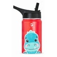 thumbnail image 2 of Botella de Agua para Niños 355ml Dinosaurio | Con Asa, 2 Tapas, 2 Popotes y Cepillo | Libre de BPA | B Life, 2 of 6