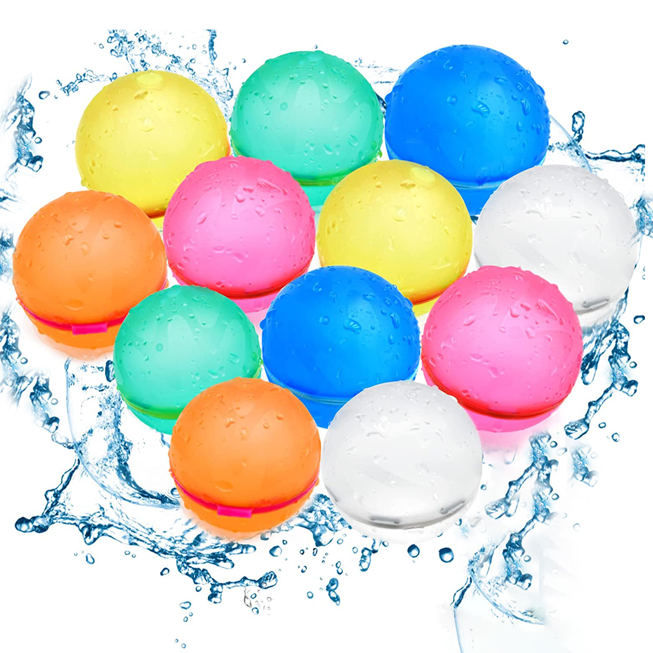 Reusable Water Balloons,Refillable Water Bomb, Self Sealing