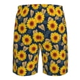 thumbnail image 6 of Kdxio Sunflowers Pattern Mens Casual Shorts - Drawstring Summer Beach Sports Shorts for Men, 6 of 9