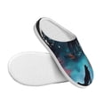 thumbnail image 3 of Fotbe Artistic Moon Valley Wolf Pattern Women's Fuzzy Curly Fur Memory Foam Loafer Slippers Indoor Outdoor Slippers Winter Home Shoes-39/40, 3 of 7