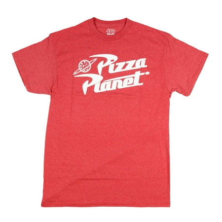 Toy Story Pizza Planet Delivery Adult Heather Red T-Shirt (Best Pizza Delivery Minneapolis)
