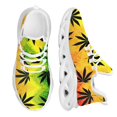 thumbnail image 1 of Zapatillas de plataforma con estampado 3D de hojas de marihuana para mujer, zapatos de malla transpirables con cordones, nuevo estilo, 1 of 6