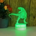 thumbnail image 2 of YSTIAN 3D Dinosaur Night Light Lamp Illusion Night Light 7 Color Changing Touch Switch Table Desk Decoration Lamps Gift Acrylic Flat ABS Base USB Cable Toy, 2 of 4