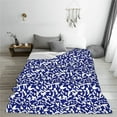 thumbnail image 2 of LNWH Blue Abstract Background Pattern Throw Blanket, Flannel Sofa Blankets for All Seasons, 50"x40", 2 of 8