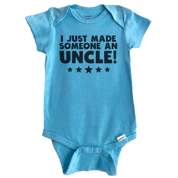 I Just Made Someone An Uncle Niece Nephew Baby Bodysuit (Blue)
