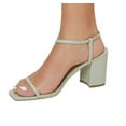 thumbnail image 2 of Steve Madden Swoon Mint Green Block Heeled Open Toe Retro Chic Strappy Sandals (Mint Green, 8.5), 2 of 6