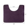 thumbnail image 4 of Clara Clark Bath Mat Bathroom Rug - Absorbent Memory Foam Bath Rugs - Non-Slip, Thick, Cozy Velvet Feel Microfiber Bathrug, Plush Shower, Toilet- Floor Bathmats Carpet - Purple - Contour Size 24"x20", 4 of 5