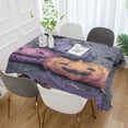 thumbnail image 3 of DEIARA Smiling Pumpkins Square Tablecloth 60×90in Polyester Fabric Tablecloth Washable Dust Resistant Wrinkle Resistant, 3 of 9