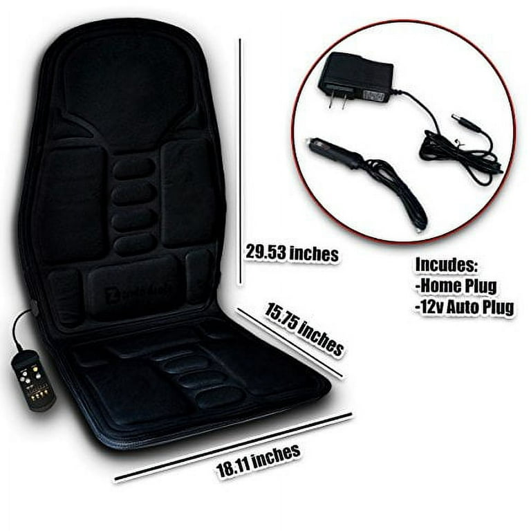 1PC Car Seat Heater 12V Car Seat Cover Heated Pad Back Massager Heat &  Vibrating