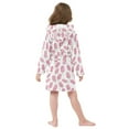 thumbnail image 4 of FORMRS Niños Bathrobe Unisex Hooded Robe Soft Plush Pajamas Sleepwear, Size 4-6T, Pink Popsicle Pattern, 4 of 7