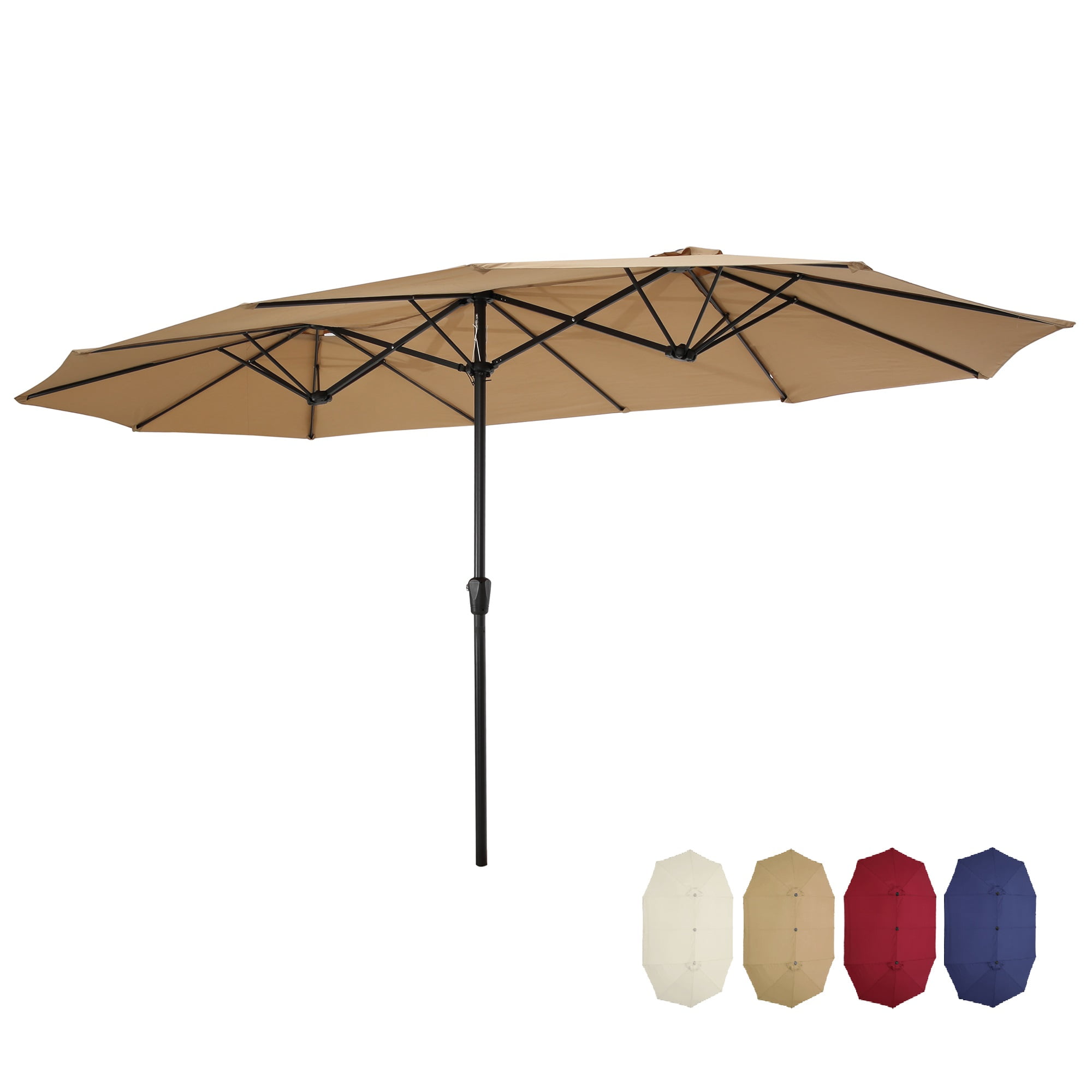 15ft Patio Umbrella DoubleSided Outdoor Market Extra Large Umbrella