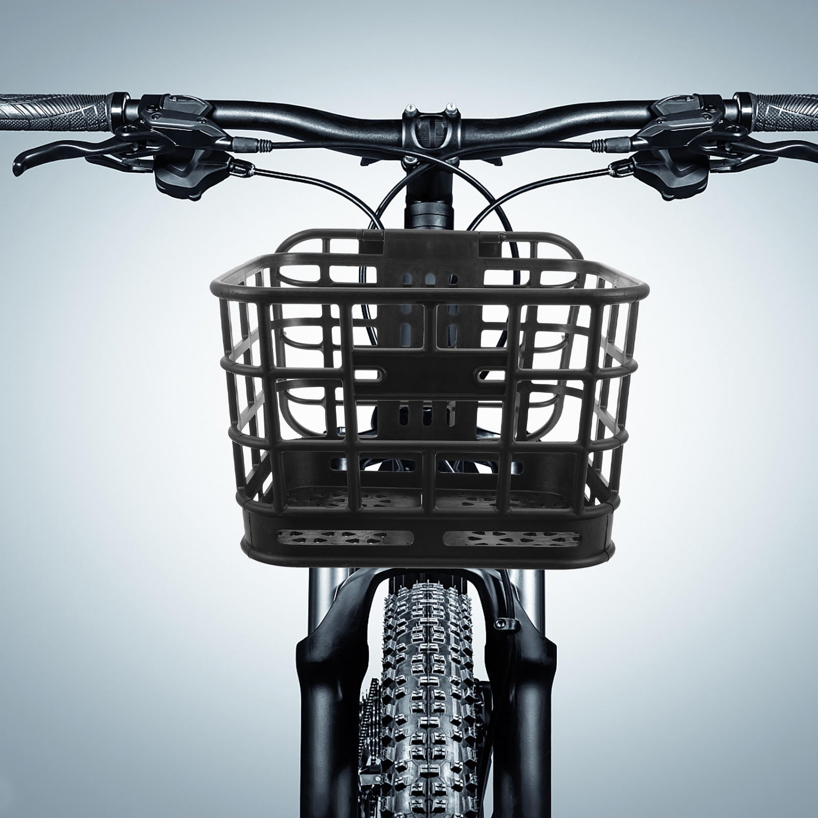 Luxshiny Professional Front Bike Basket, Black Plastic Accessory for , 1 Piece