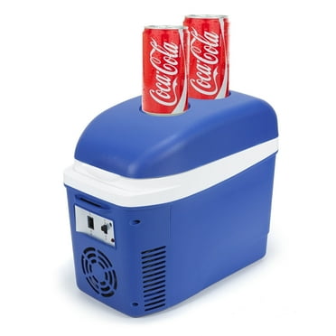 Iceblue 7L Portable Car Refrigerator with Belt, Dual Power Mini Fridge for Home Office Travel