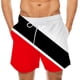 thumbnail image 1 of Pantalones Cortos Para Hombre Cintura Elástica Casual Pantalones de Playa Con Estampado 3D A Rayas Colorblock Odeerbi  ODB165295, 1 of 4