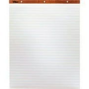 TOPS Horizontal Ruled Easel Pads 50 Sheets - Stapled/Glued - 15 lb Basis Weight - 27" x 34" - White Paper - Perforated, Punched - 2 / Carton