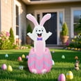 thumbnail image 2 of YWIYIUD 1PC Easter Inflatables Rabbit Decorations with LED Lights，Happy Easter Rabbit Blow Up Yard Indoor Outdoor Holiday Decor, LED Easter Party Decor Yard Garden Indoor Outdoor Home, 2 of 3
