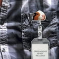 thumbnail image 4 of WIRESTER Animal Design Key Card Holder Belt Clip Reel Id Badge Retractable, Black White Brown Guinea Pig, 4 of 5