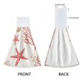 thumbnail image 3 of Yayeee Kitchen Hanging Hand Towels Set of 2 with Loop Bathroom Absorbent Tie Towel, White Starfish, 3 of 7