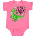 thumbnail image 3 of Inktastic My 1st St. Patrick's Day- green dinosaur Boys or Girls Baby Bodysuit, 3 of 5