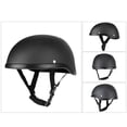 thumbnail image 4 of TFixol Retro Style Motorcycle Half Helmet ABS+Cotton Plastic Cap- Dumb Black for Motorcyclist Biker Ridder(One Size)Universal Washable, 4 of 7