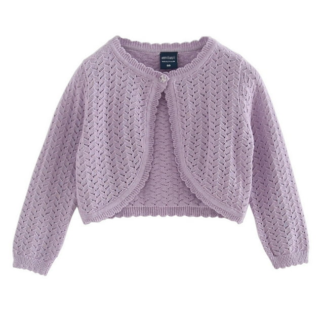 Toddler Girls Jacket Soft Knit Cardigan Coats for Spring Autumn Kids Outerwear Warm Comfortable Stylish